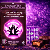 Emerald Sky - Milk Chocolate Peanut Butter Cups - Indica (10pk) - 100mg