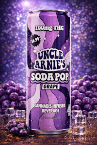 Uncle Arnie's Beverage - Uncle Arnie's Beverage - Grape Soda Pop 100mg (12oz)
