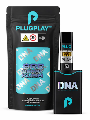 PLUGPLAY™ - Brrr Berry Kush - Hybrid - 82% THC | 1g AIO Disposable (Vape) | PlugPlay  -UUU11 BACK