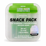 Lime Haze x Pink Z -Sativa- 48.41% THC | 5 x 0.5g Live Diamond Infused Mini (2.5g Pre-Roll Pack) | Boutiq   - -CC11 BACK