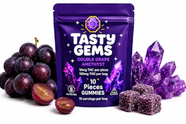 Tasty Gems Gummies- Double Grape Amethyst - 100mg THC