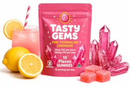 Tasty Gems Gummies- Pink Tourmaline Lemonade - 100mg THC