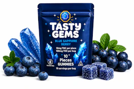 Tasty Gems Gummies- Blue Sapphire Berry - 100mg THC