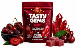 Tasty Gems Gummies- Cherry - 100mg THC