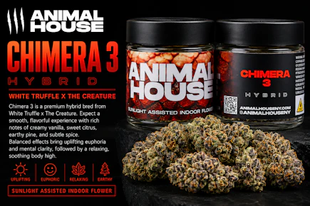 Animal House | 3.5g Mixed Light Flower Jar | Chimera 3 | Hybrid