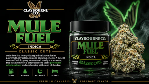 Claybourne Classic Cuts | 3.5g Indoor Flower Jar | Mule Fuel | Indica