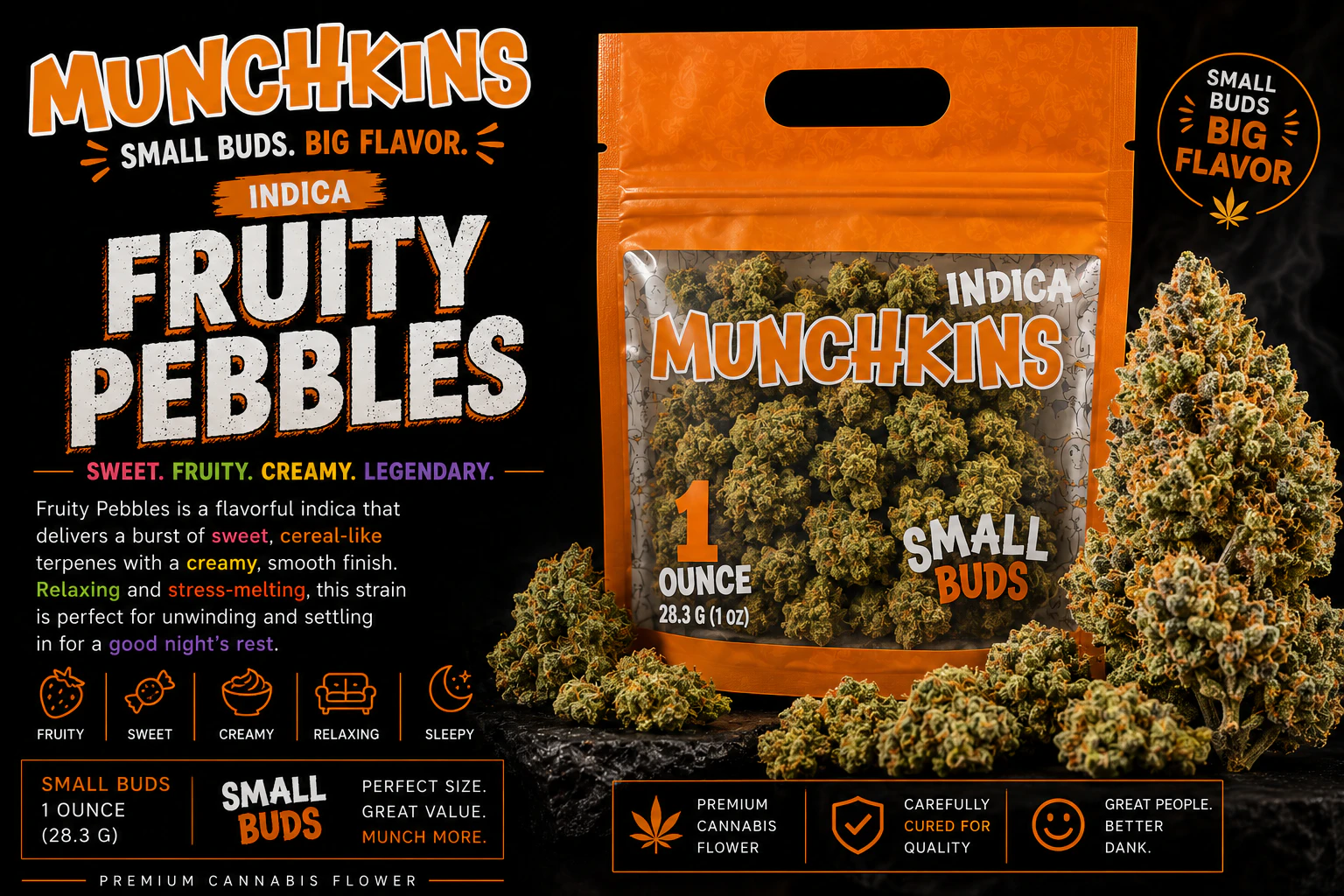 Munchkins - Munchkins | 28.0g Mylar | Fruity Pebbles | Indica Main Image