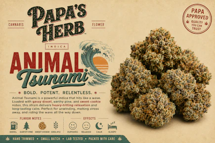 Papa's Herb | 28g Mylar | Animal Tsunami