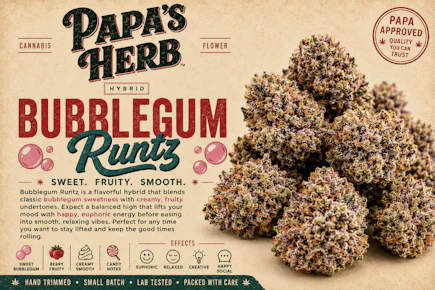 Papa's Herb | 14g Mylar | Bubblegum Runtz