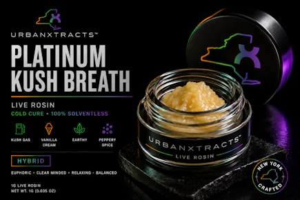 UrbanXtract | 1g Live Rosin Jar | Platinum Kush Breath |