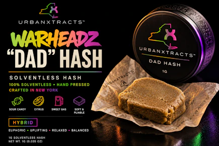 UrbanXtract | 1g Solventless "DAD" Hash | Warheadz |