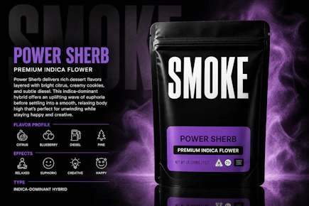 SMOKE | 28g Mylar | Power Sherb