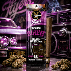 Claybourne Co. Flyers | 1.5g Infused Blunt | Grape Gasolina 
