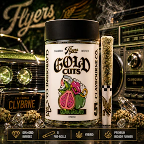 Claybourne Co. Flyers | Gold Cuts| 5pk - 0.5g Infused Prerolls | Guava Gaslato