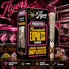 Claybourne Co. Frosted Flyers | 5pk - 0.5g Infused Prerolls | Pineapple Express