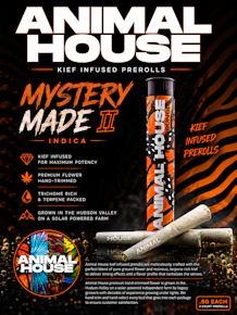 Animal House | 3pk - 0.5g Infused Prerolls | Mystery Made II | Indica-Hybrid