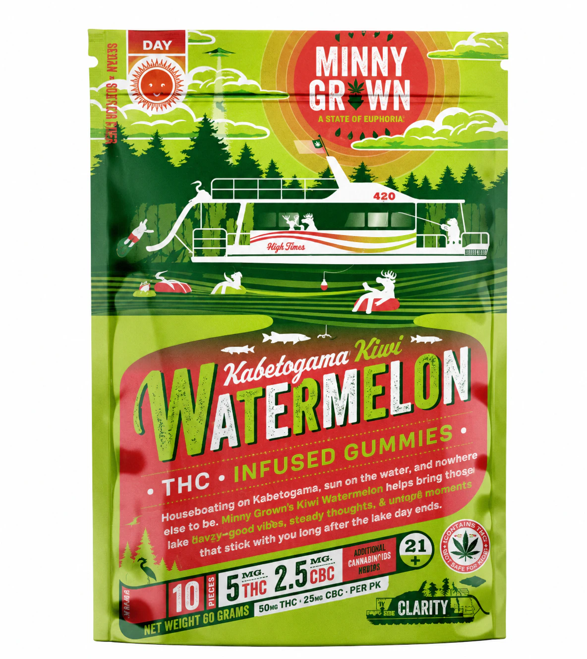 MINNY GROWN - MINNY GROWN- Kabetogama Kiwi Watermelon Gummies Main Image