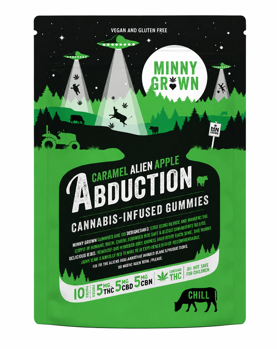 MINNY GROWN - MINNY GROWN- Carmel Alien Apple Gummies Main Image