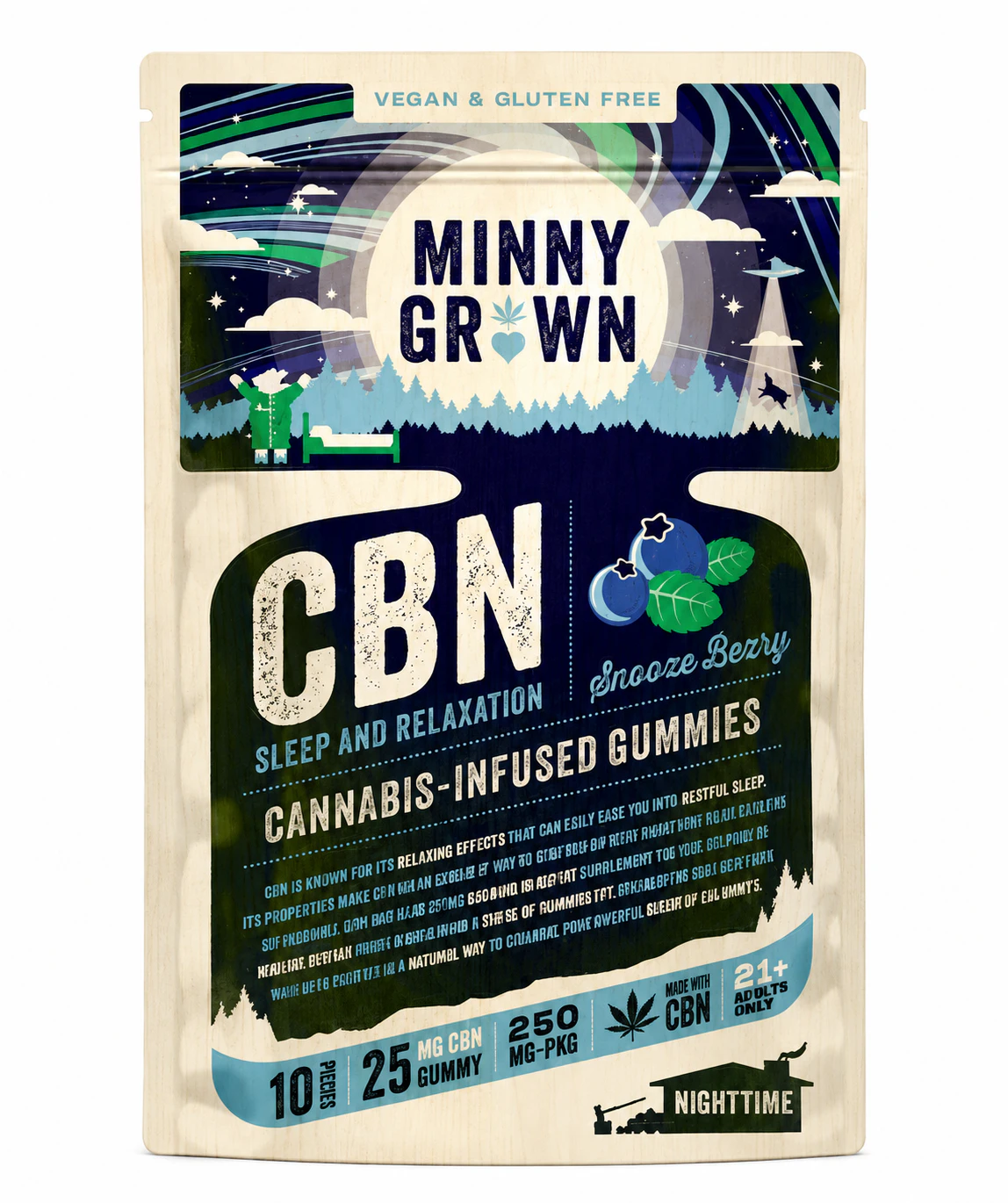 MINNY GROWN - MINNY GROWN- CBN Gummies- Snooze Beary Main Image