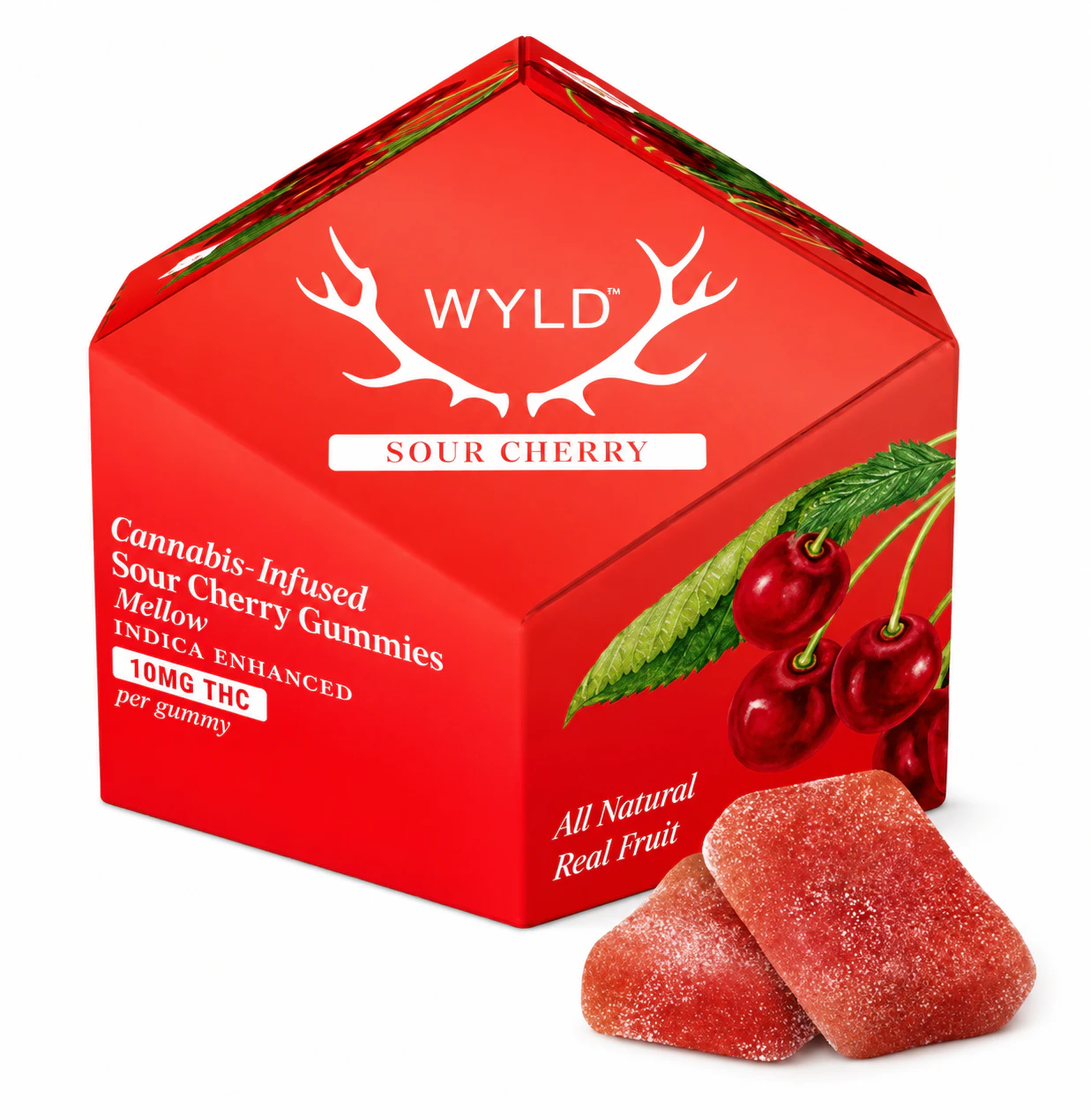 WYLD - WYLD Sour Cherry Gummies 50mg THC Main Image