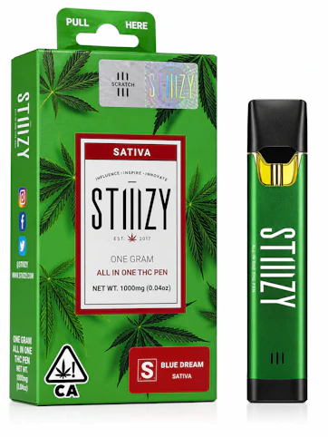 STIIIZY - Blue Dream -Sativa- 83.65% THC | 1g All-in-One (Vape Pen) | Stiiizy-JJ1 Back