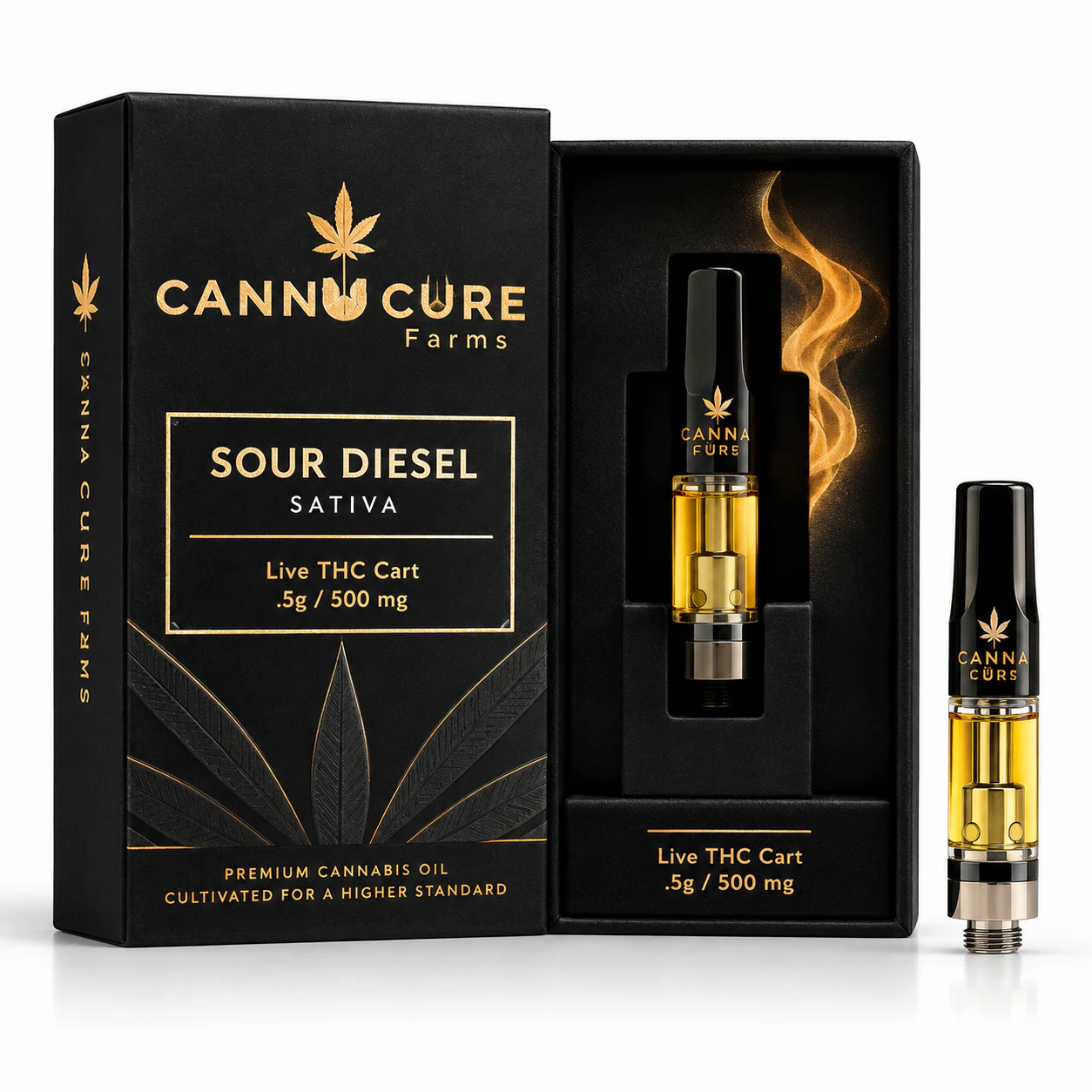 Canna Cure Farms LLC - Canna Cure | 1g Vape Cartridge | Sour Diesel | | Sativa Main Image