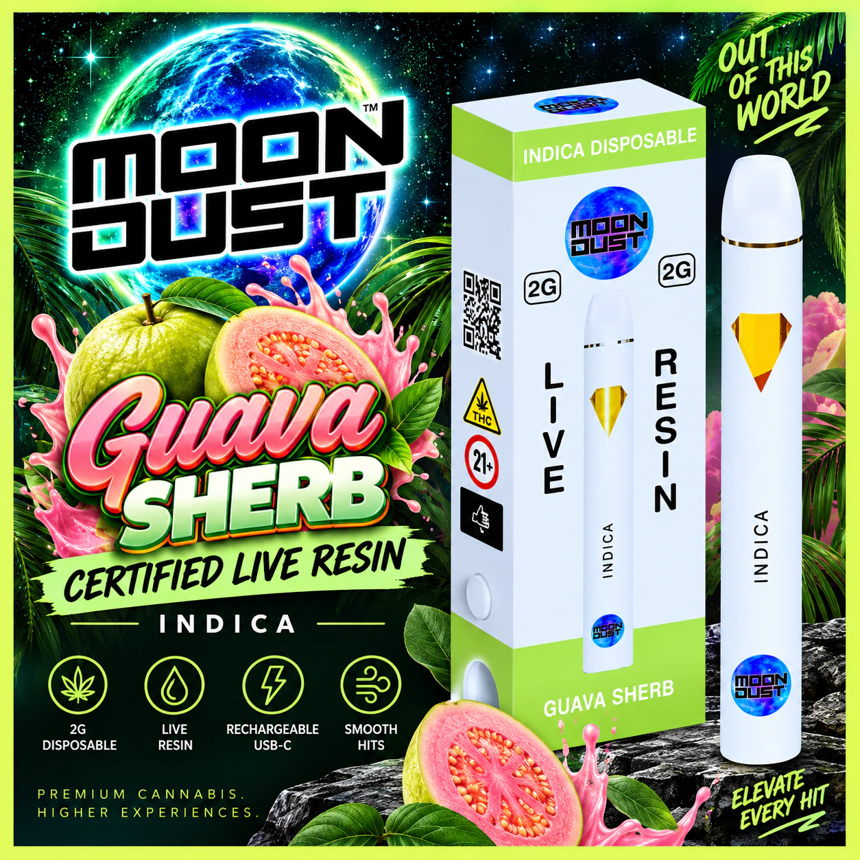 MOON DUST - Moondust | 2g AIO | Guava Sherb Main Image