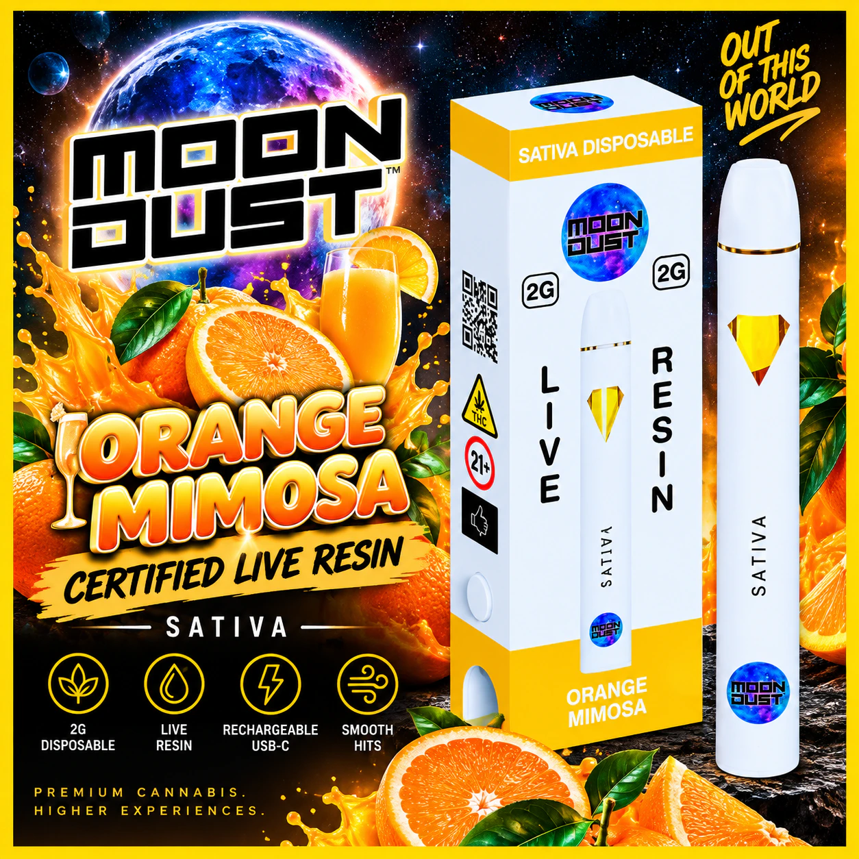 MOON DUST - Moondust | 2g AIO | Orange Mimosa Main Image