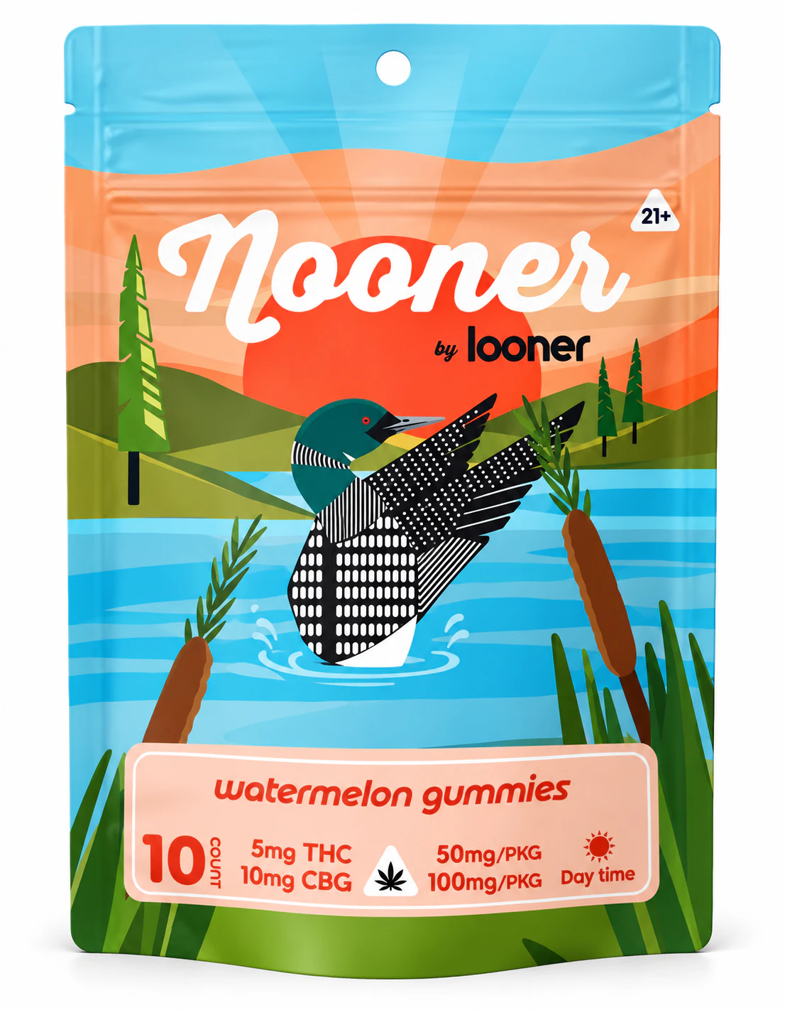 Looner - Looner Nooner Watermelon Gummies 5mg THC 10mg CBG Main Image