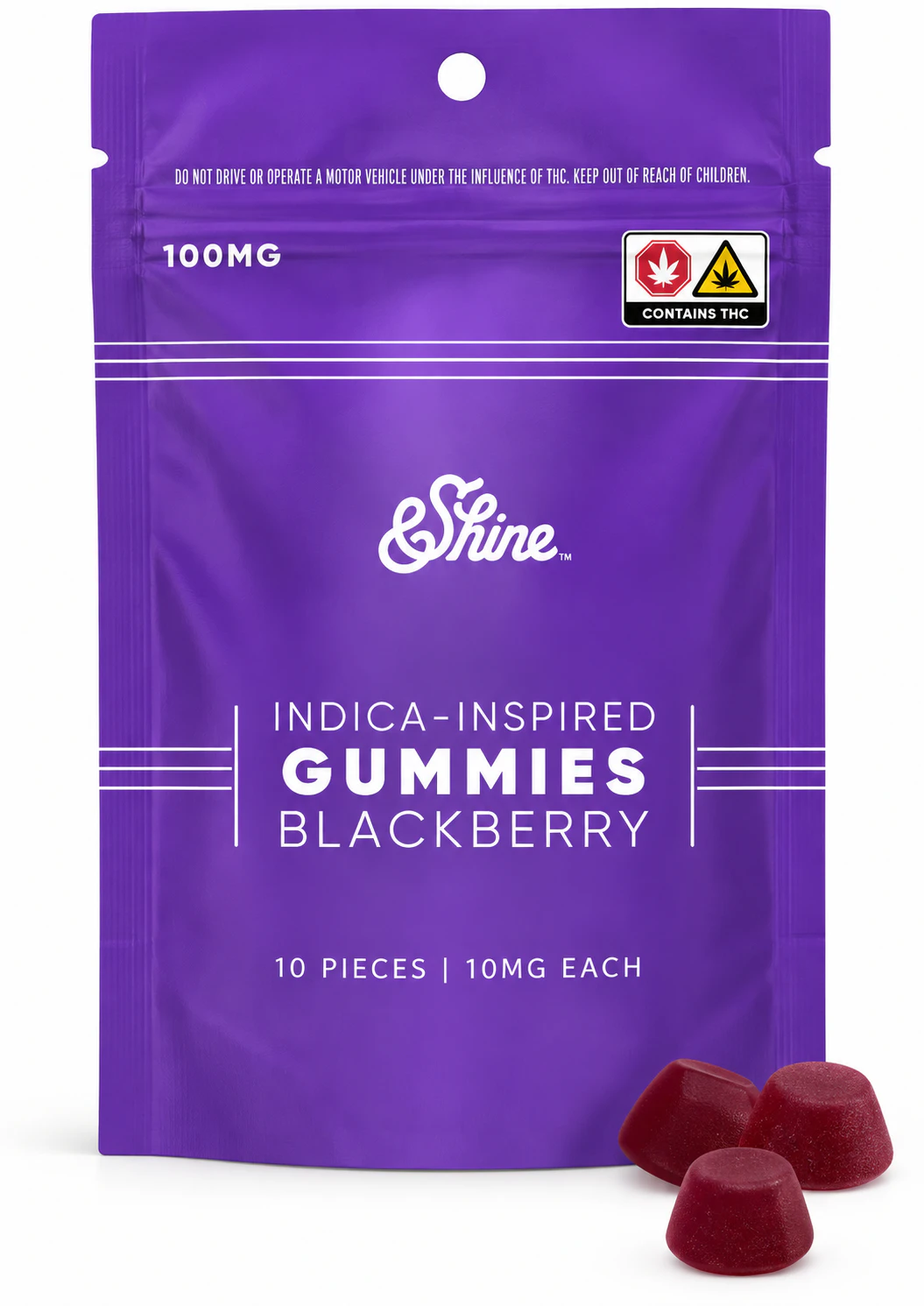 &SHINE - Blackberry Gummy (Indica)- 100mg THC | Shine Main Image