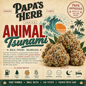Papa's Herb | 28g Mylar | Animal Tsunami