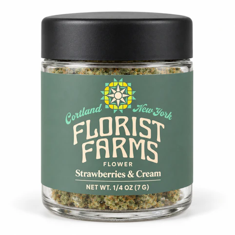 Florist Farms - Strawberries & Cream – Hybrid – 27% THC | 7g Flower | Florist Farms  -u8 back