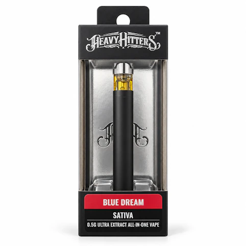 Heavy Hitters - Blue Dream – Sativa – 87.0% THC | 0.5g Ultra Extract All-in-One Vape | Heavy Hitters -xxx2 front