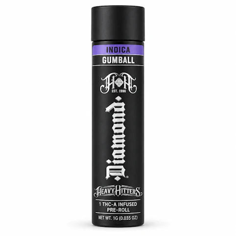 Heavy Hitters - Gumball – Indica – 44.8% THC | 1g Diamond Infused Pre-Roll | Heavy Hitters  -r4 mid 2