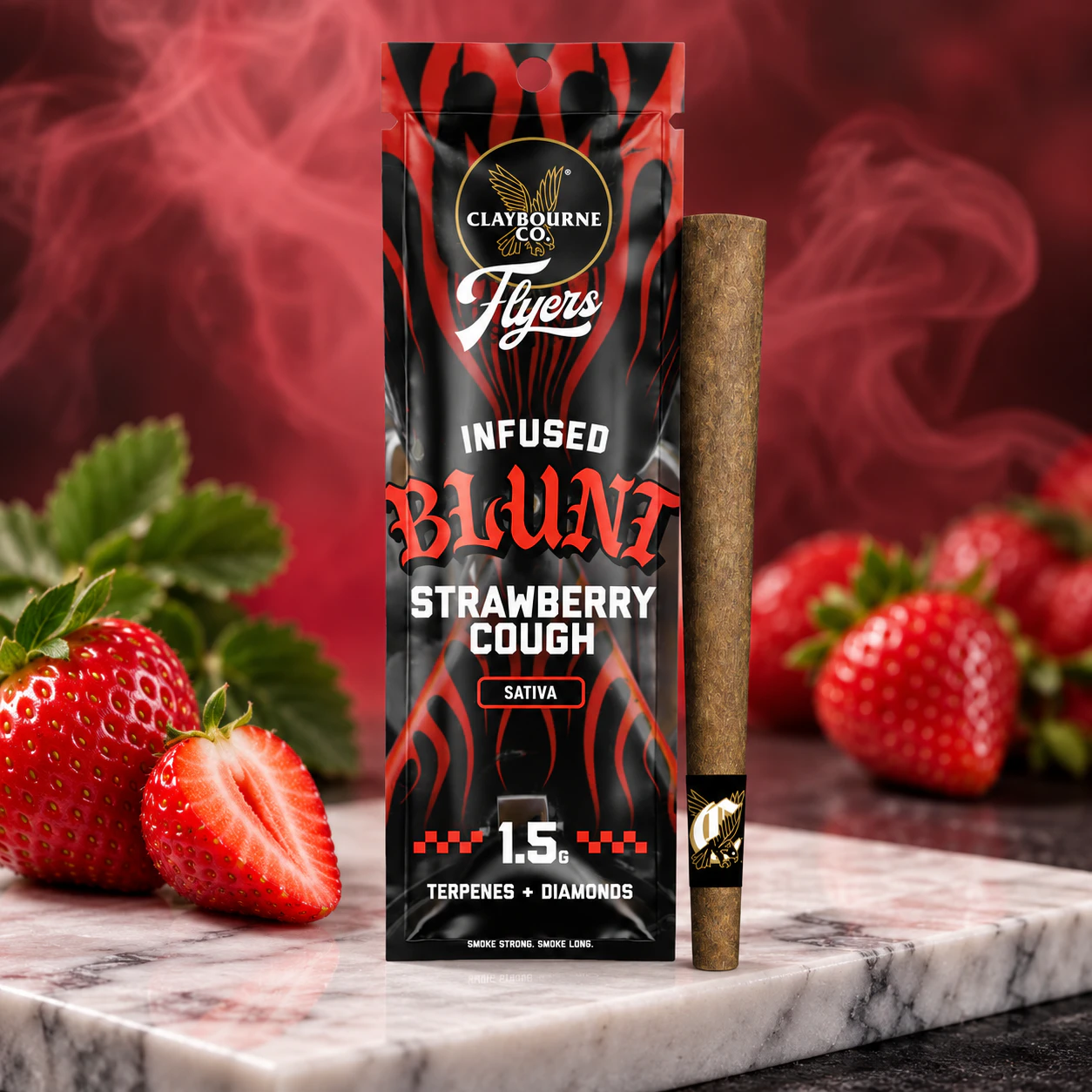 Claybourne Co. - Claybourne Co. Flyers | 1.5g Infused Blunt | Strawberry Cough  Main Image