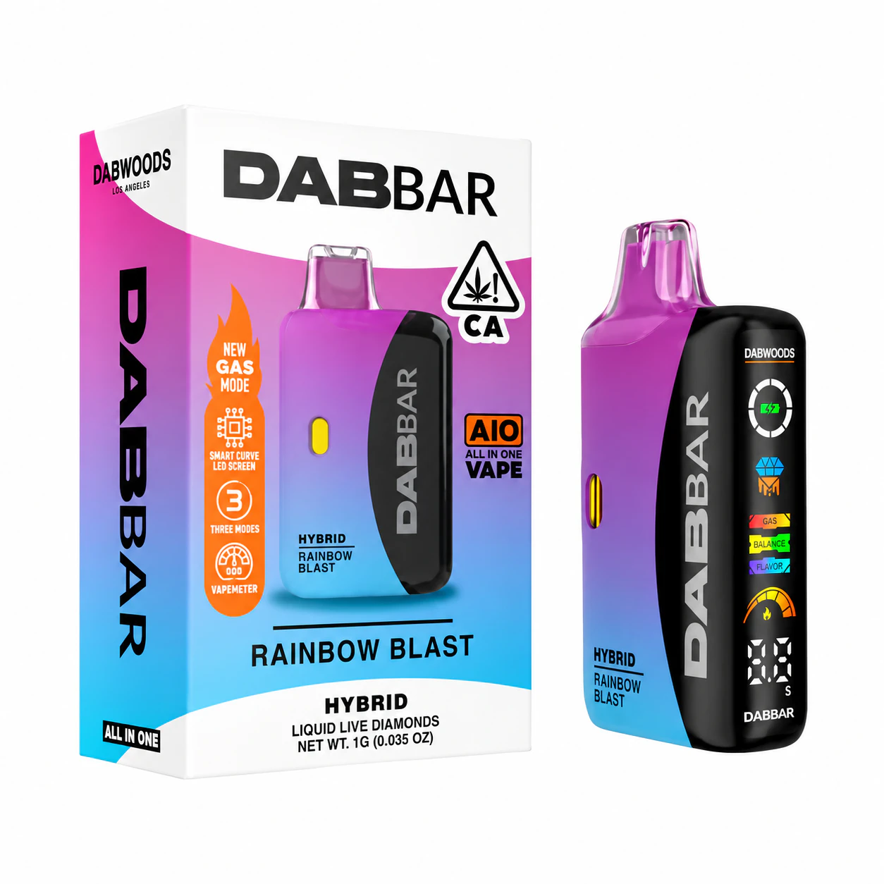 Dabwoods - Rainbow Blast | DABBAR | Liquid Diamond All-In-One | 1g Main Image