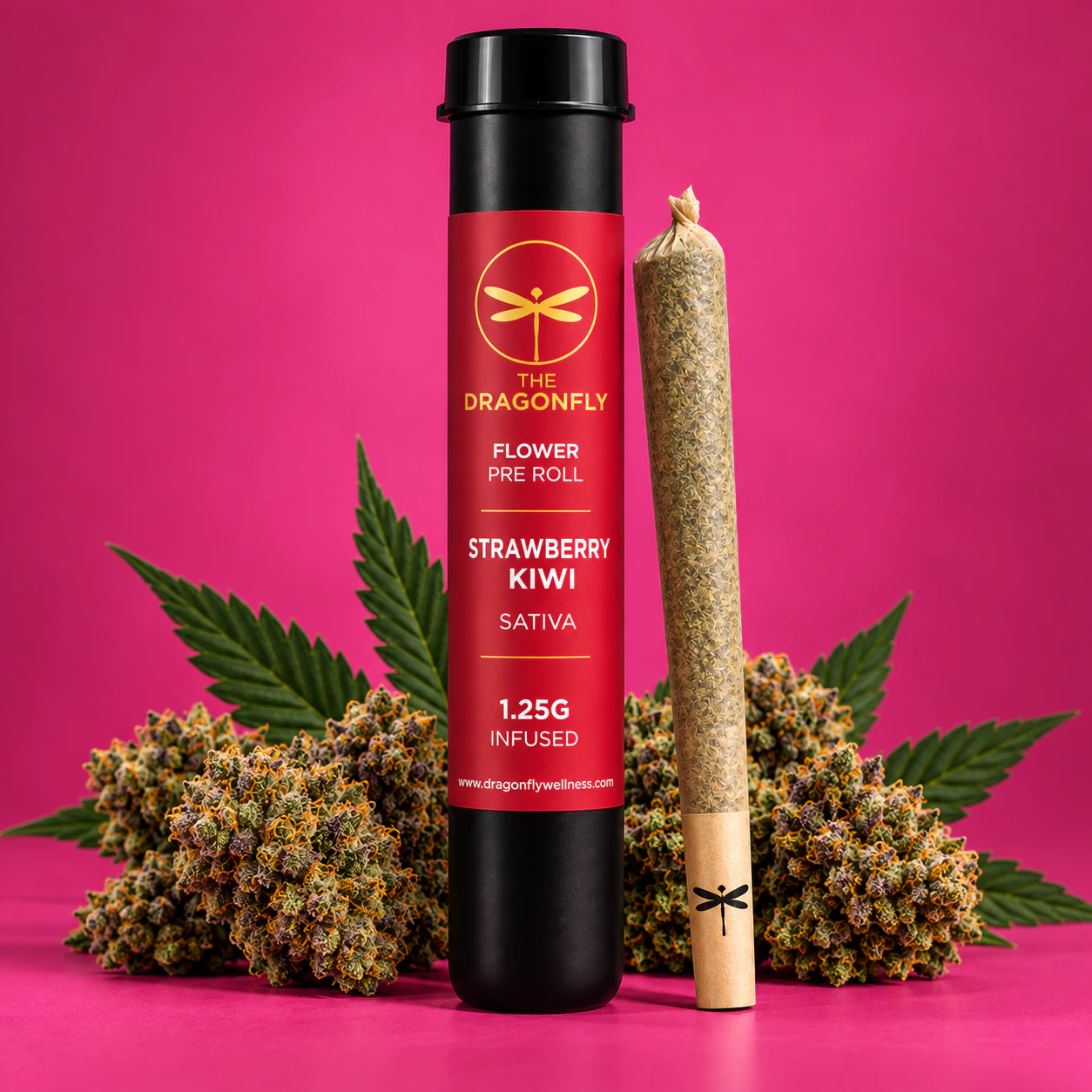 Dragonfly - Dragonfly | 1.25g Infused Preroll | Strawberry Kiwi Main Image