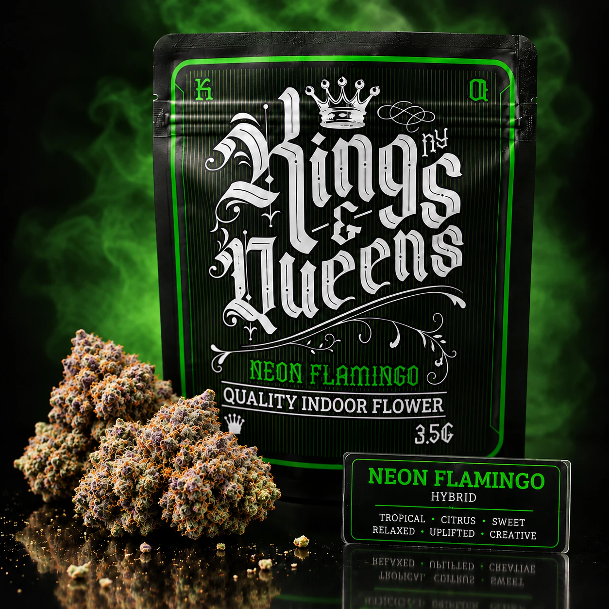 Kings & Queens - Kings & Queens | 3.5g Mylar | Neon Flamingo Main Image