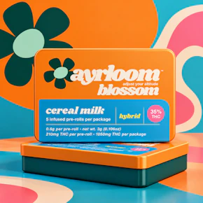 Ayrloom | 5pk - 0.6g Infused Prerolls | Cereal Milk | Hybrid