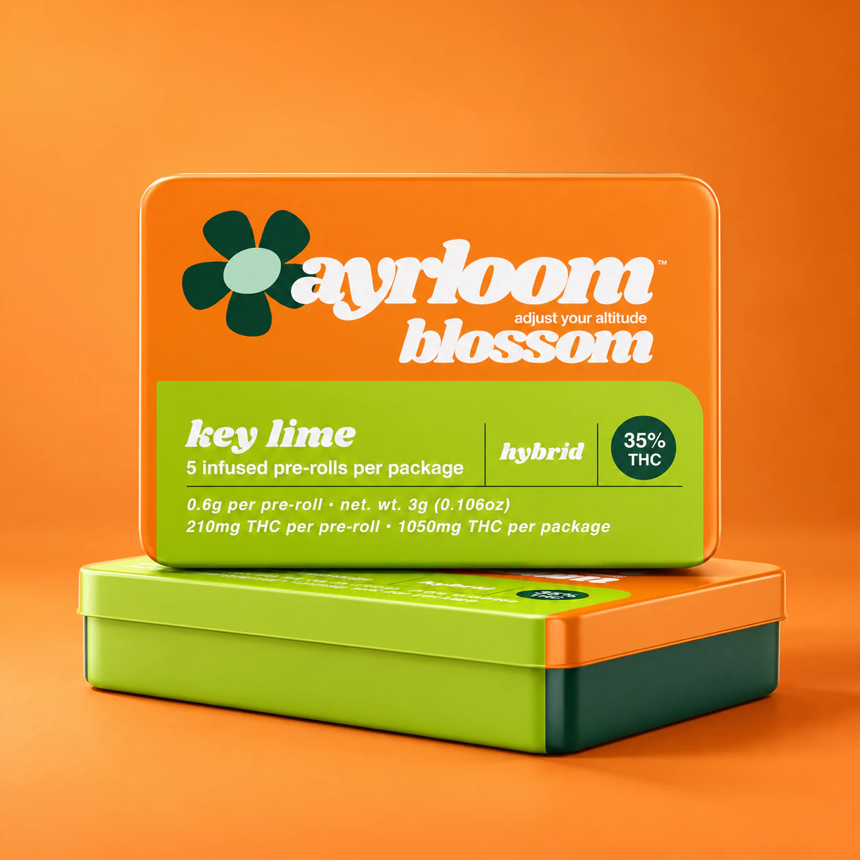 ayrloom - Ayrloom | 5pk - 0.6g Infused Prerolls | Key Lime | Indica-Hybrid Main Image