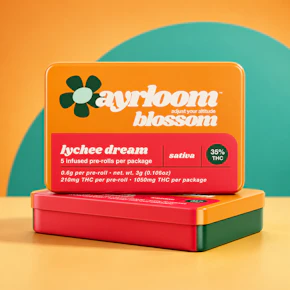 Ayrloom | 5pk - 0.6g Infused Prerolls | Lychee Dream | Indica-Hybrid