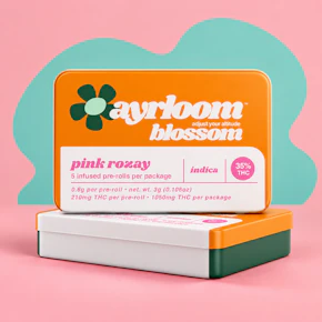 Ayrloom | 5pk - 0.6g Infused Prerolls | Pink Rozay | Indica