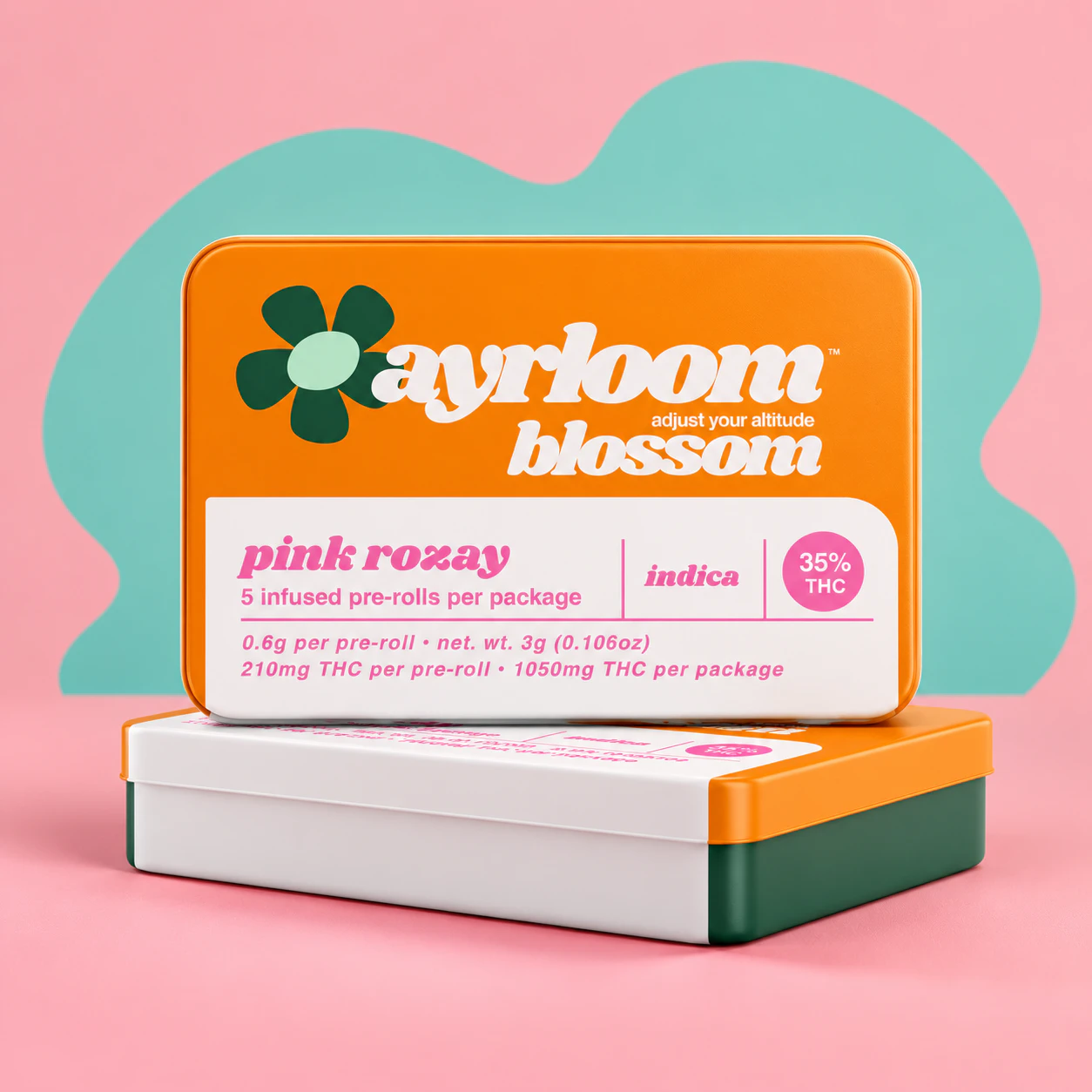 ayrloom - Ayrloom | 5pk - 0.6g Infused Prerolls | Pink Rozay | Indica Main Image