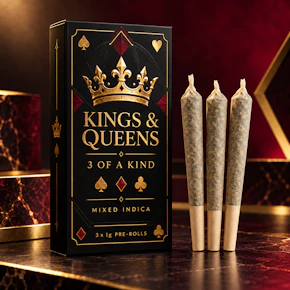 Kings & Queens | 3pk 1g Pre-roll | 3 of a Kind Mixed Indica