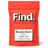 Banana Burst – Indica – 23.60% THC | 1 oz Whole Flower | Find.    VV3