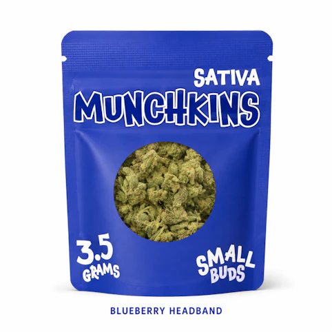 Munchkins - Blueberry Headband – Sativa – 24.86% THC | 3.5g Small Buds Flower | Munchkins  -T4