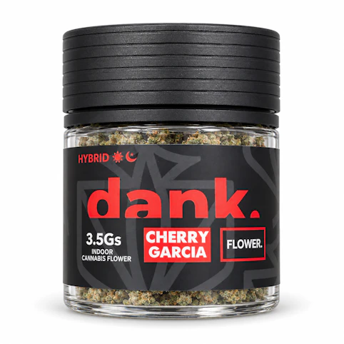 DANK - Cherry Garcia – Hybrid – 32.87% THC | 3.5g Indoor Flower | Dank  -s9