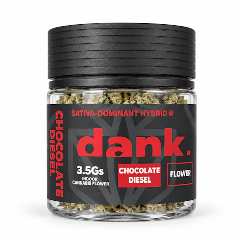 DANK - Chocolate Diesel – Sativa-Dominant Hybrid – 31.36% THC | 3.5g Indoor Flower | Dank -r9