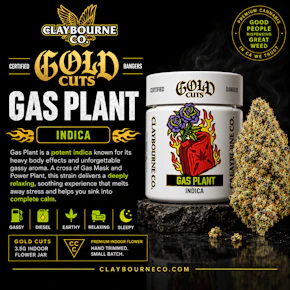 Claybourne Gold Cuts | 3.5g Indoor Flower Jar | Gas Plant | Indica