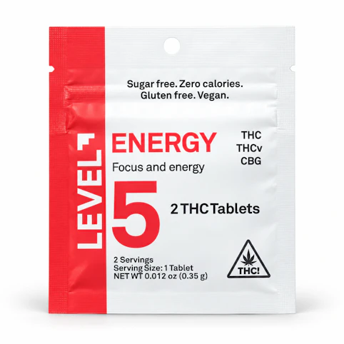 LEVEL - Energy – Sativa -12.28mg THC | 2 Tablets – Focus and Energy | LEVEL  -OO4 MID 2